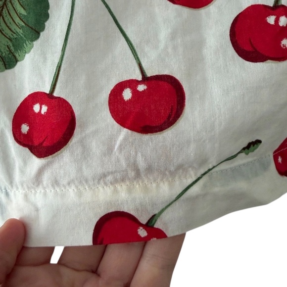 Nick & Nora Pajama Set VTG Vintage Cherry Pie Blue Birds Size Medium 100% Cotton - Picture 4 of 10